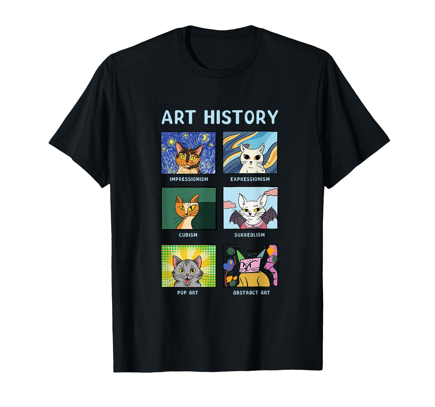 Art History Cats Fine Arts Cat for Art Collector T-Shirt