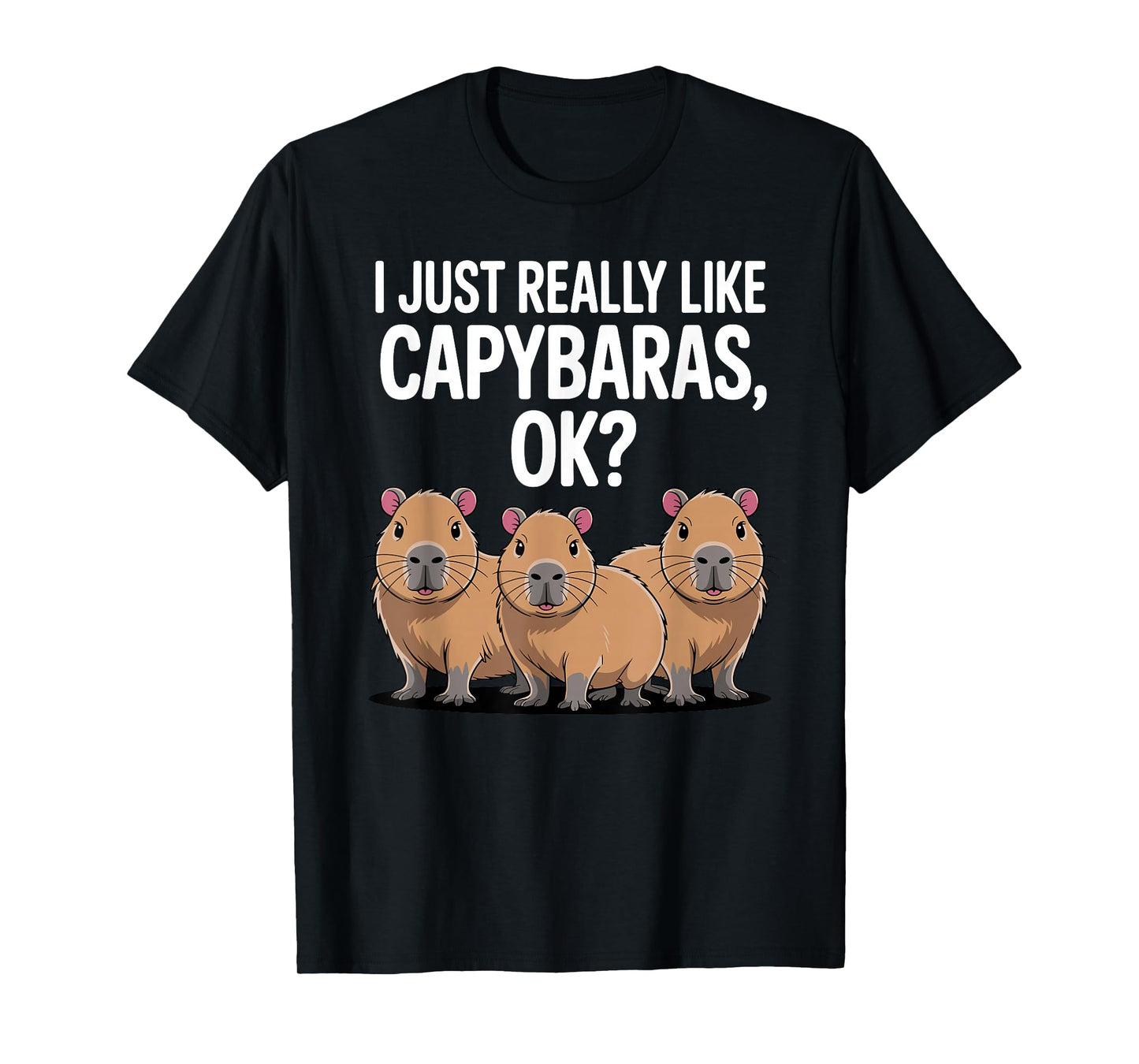 Cool Capybara Art for Men Women Kids Rodent Capybara Lover T-Shirt