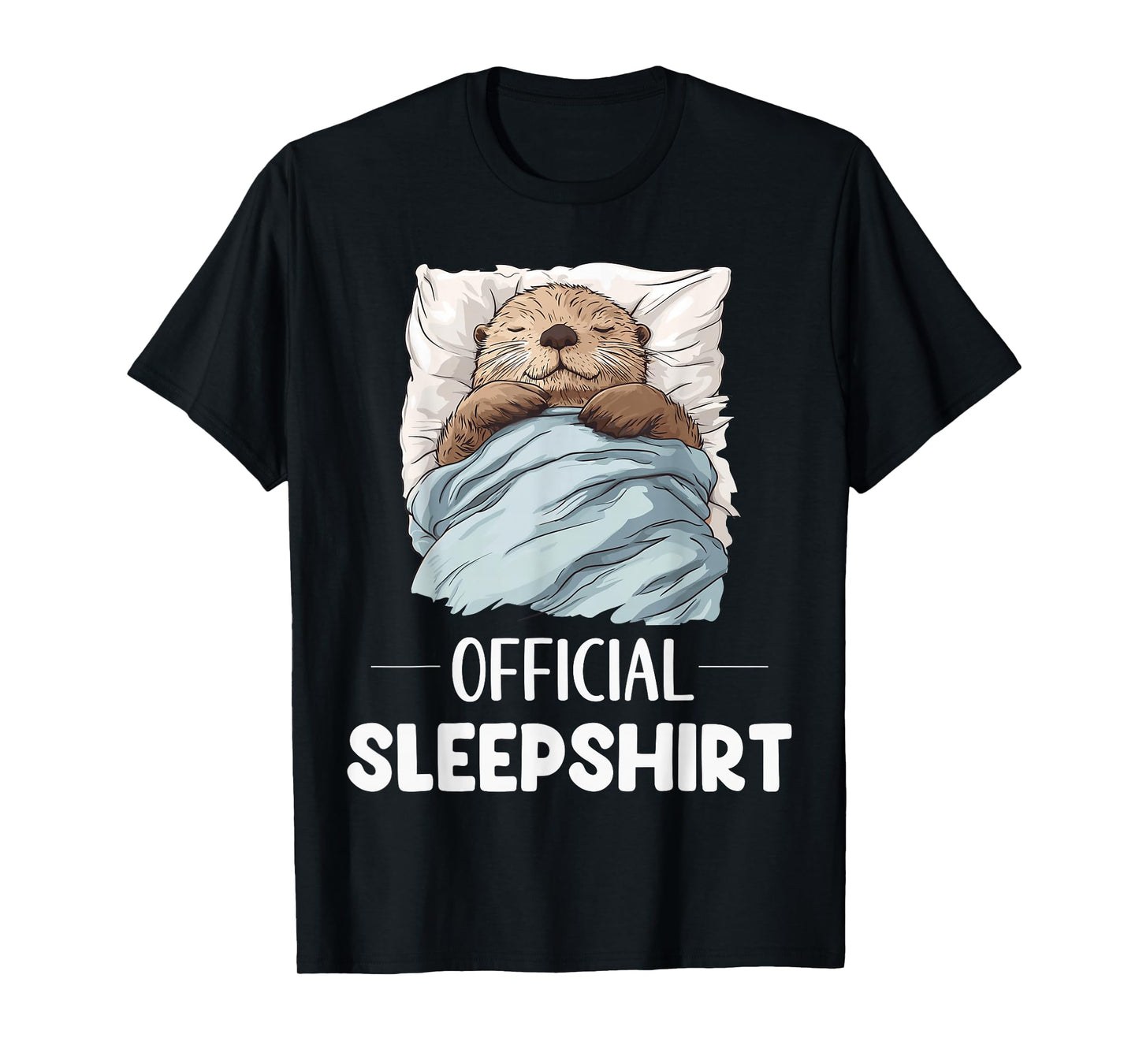 Official Sleepshirt Sleeping Sea Otter Animal Lovers Pajama T-Shirt