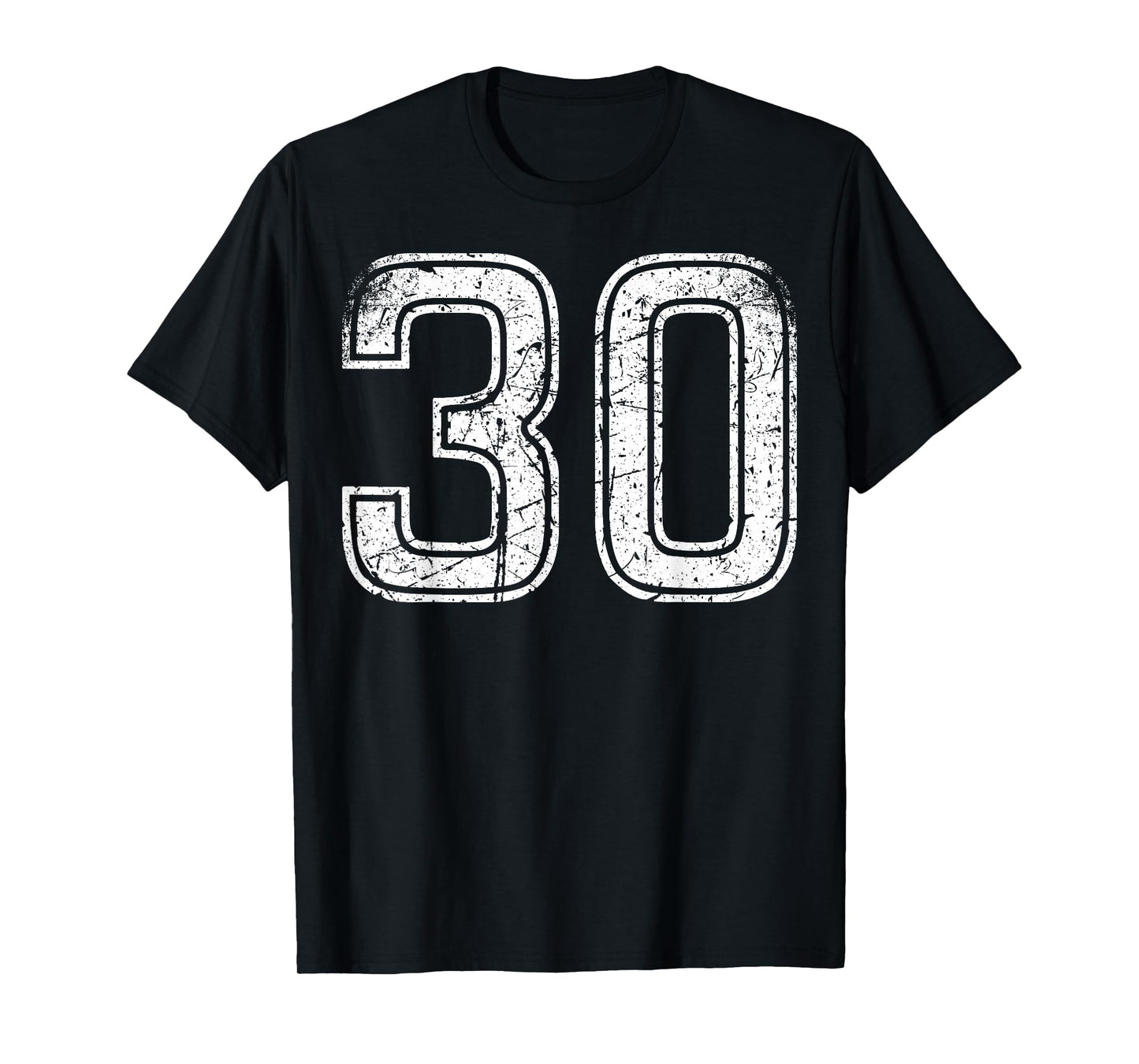 Sport White Vintage Number 30 T-Shirt