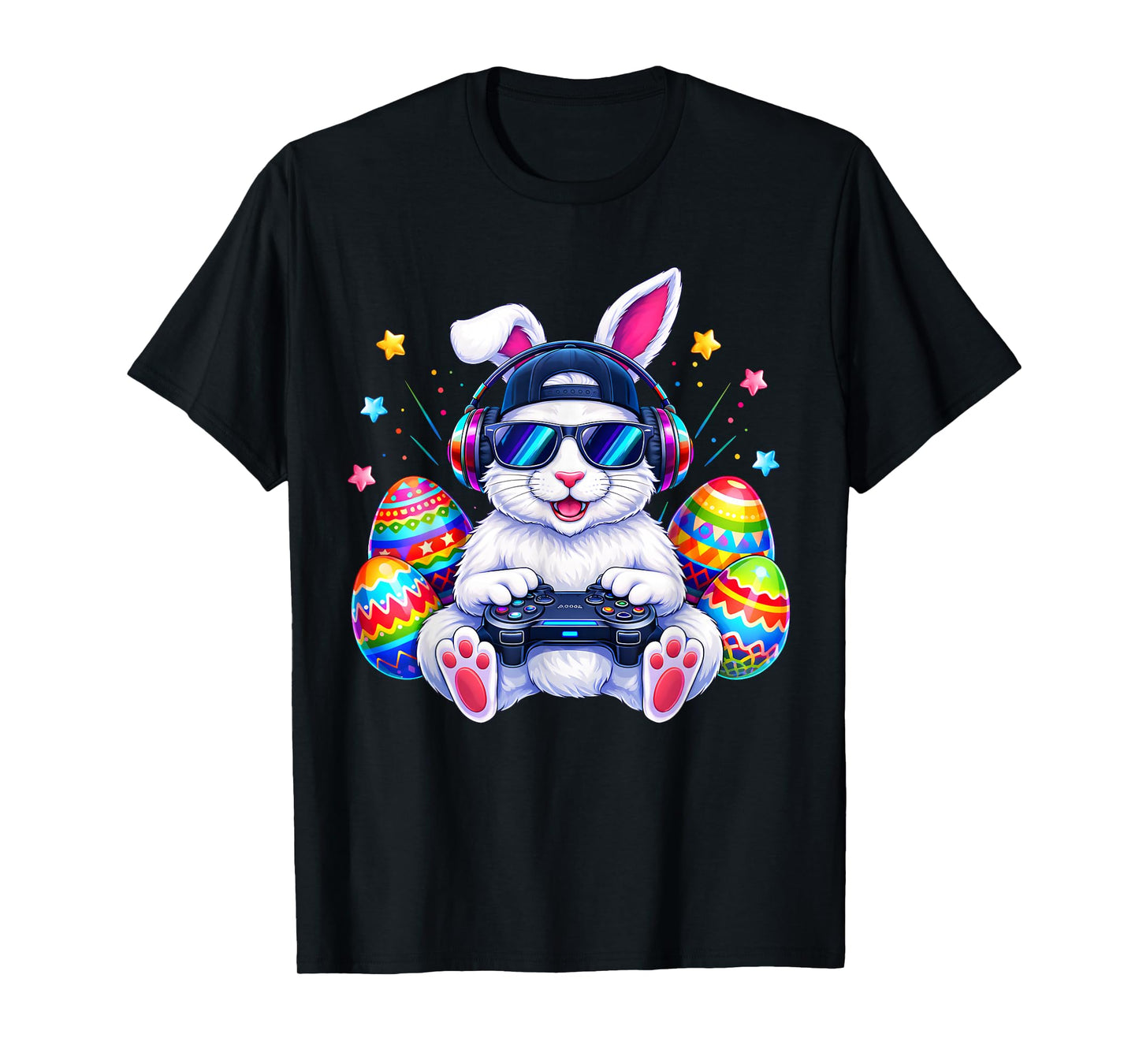 Funny Gaming Game Bunny Rabbit Easter Men Boy Toddler Kid T-Shirt
