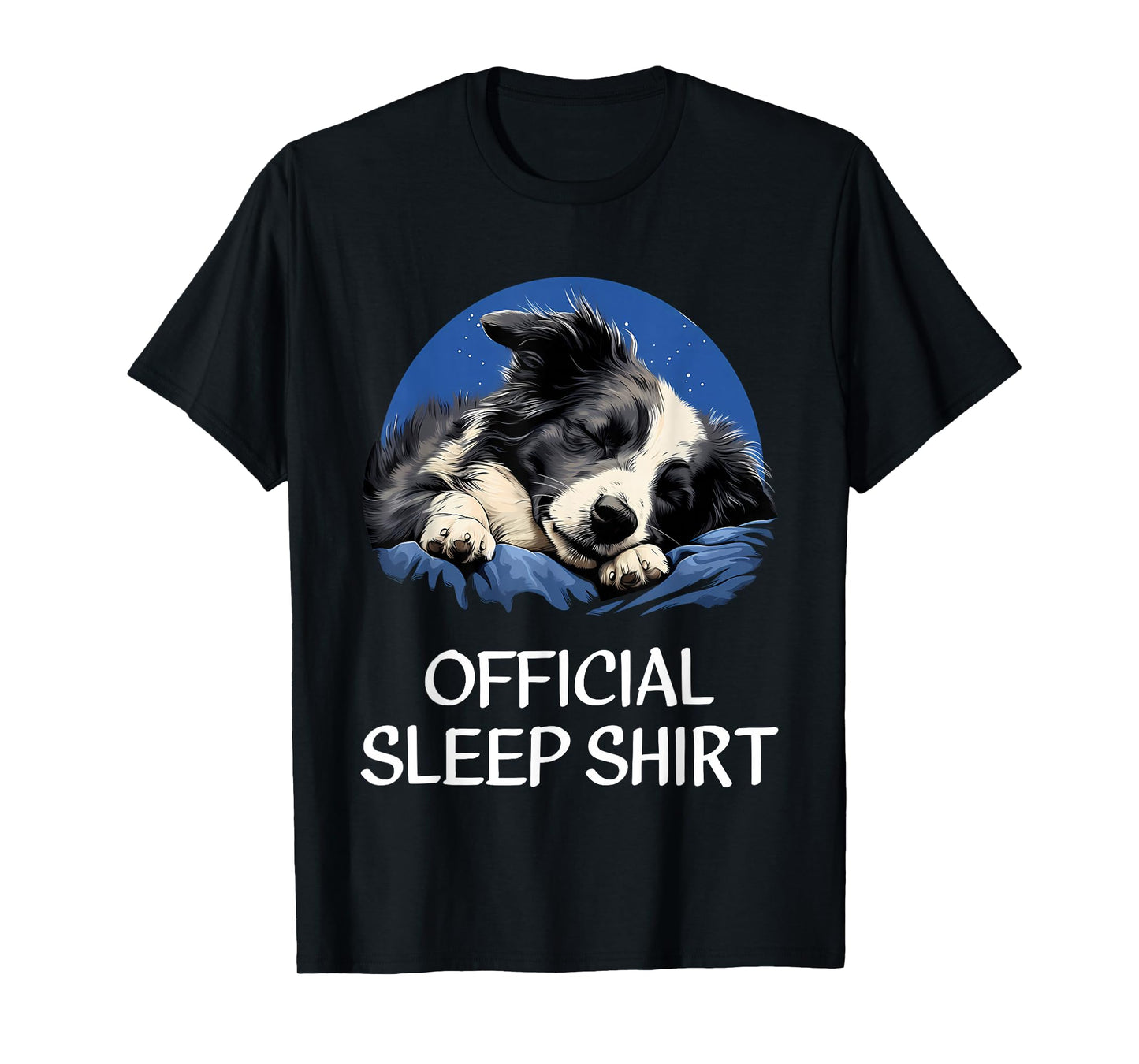 Official Sleep Shirt Border Collie Nightshirt Pajama T-Shirt