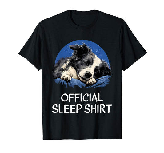 Official Sleep Shirt Border Collie Nightshirt Pajama T-Shirt