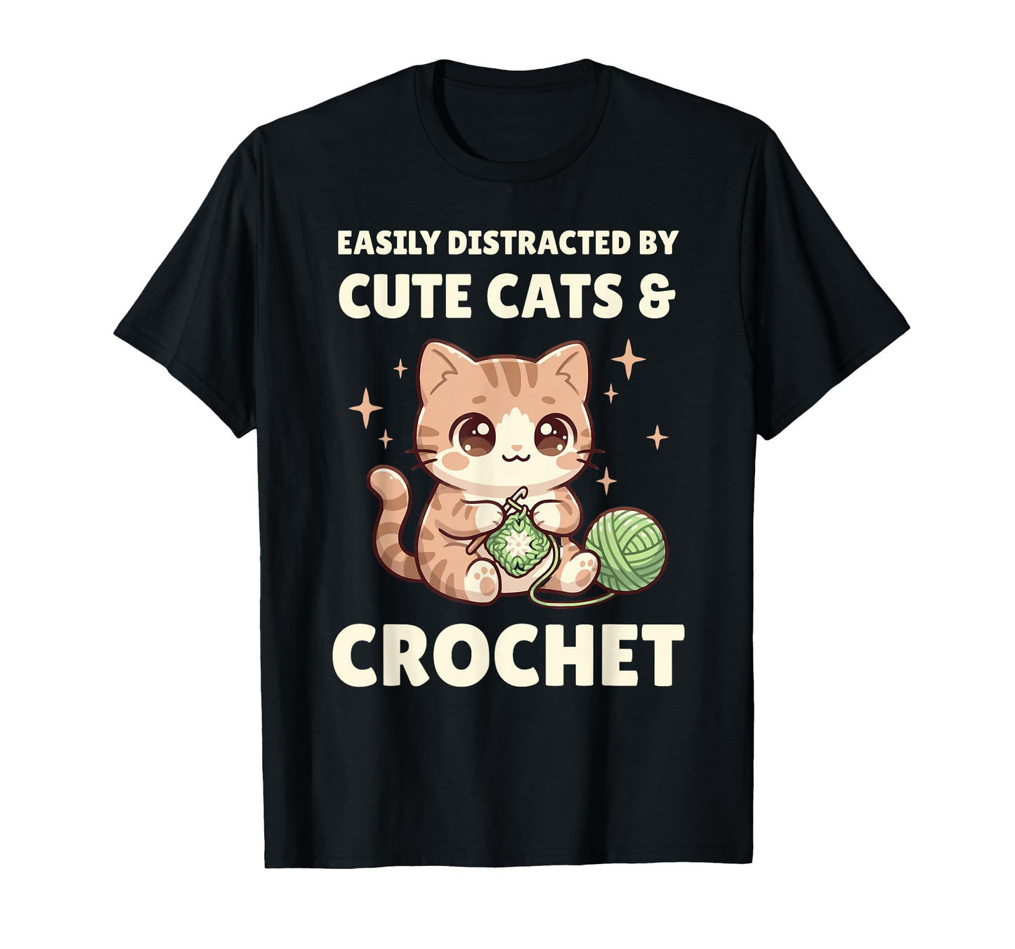 Easily Distracted by Crochet Funny Crochet Lover T-Shirt