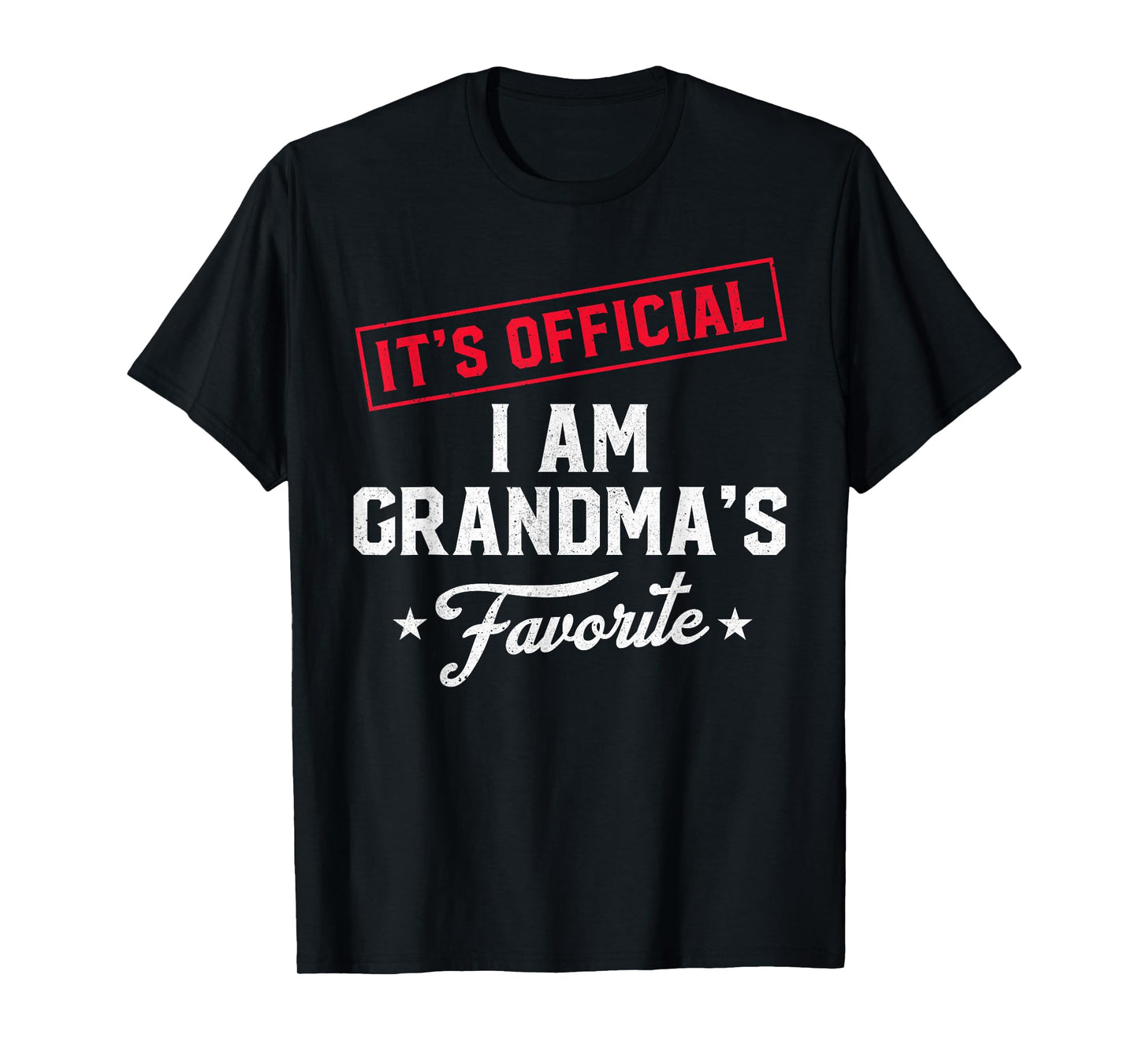 It's Official I'm Grandma's Favorite Funny Grandchild T-Shirt