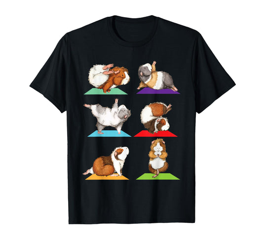 Guinea Pig Yoga - Fitness Exercise Animal Rodent Pet Lover T-Shirt