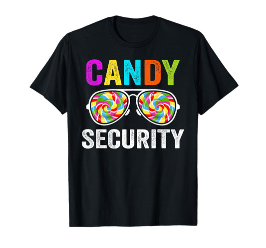 Candy Security Halloween Costume Funny Birthday Family Party T-Shirt