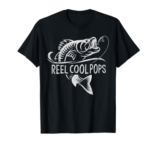 Reel Cool Pops Fishing Gifts Pops Father's Day T-Shirt