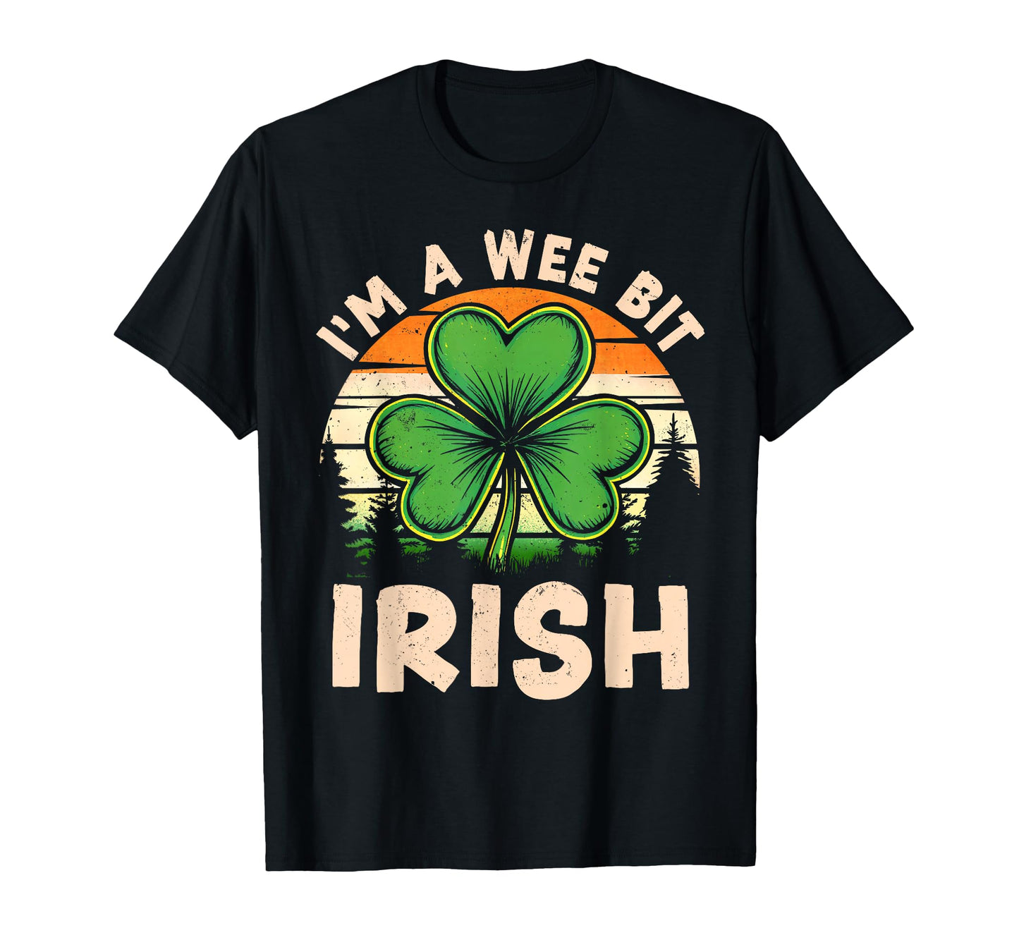 I'm A Wee Bit Irish St Patricks Day Lucky Shamrock Boy Girl T-Shirt