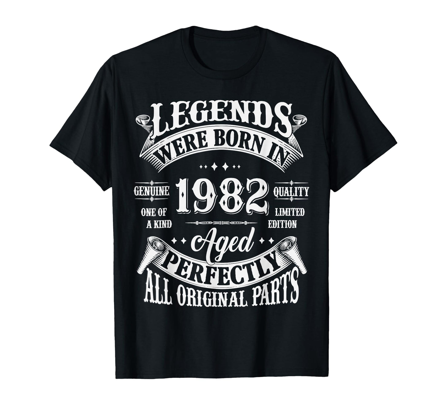 43rd Birthday Tee 43 Years Old Vintage Legends Born In 1982 T-Shirt