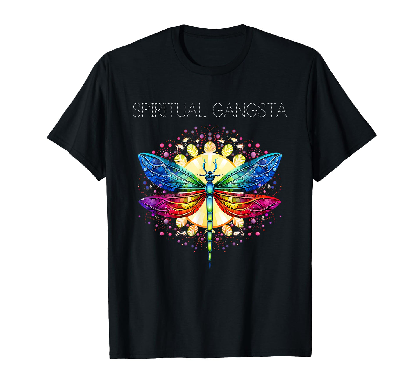 Spiritual Gangsta Dragonfly Yoga Meditation Mandala T-Shirt
