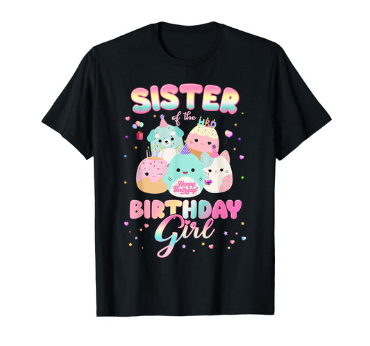 Birthday Family Squish Squad Sister Of The Birthday Girl T-Shirt