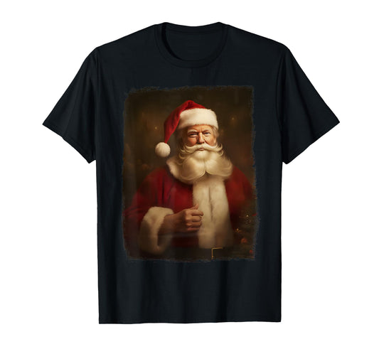 Christmas Funny Trump Santa Claus Retro Vintage Xmas Pajamas T-Shirt