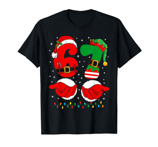 Funny 67 Christmas 6 7 Meme Six Seven for Boys Teacher Kids T-Shirt