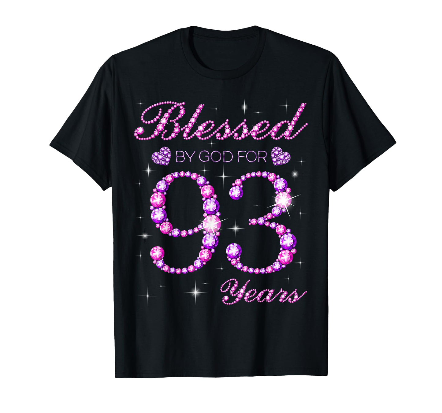Blessed by God for 93 Years Old 93rd Birthday Party T-Shirt