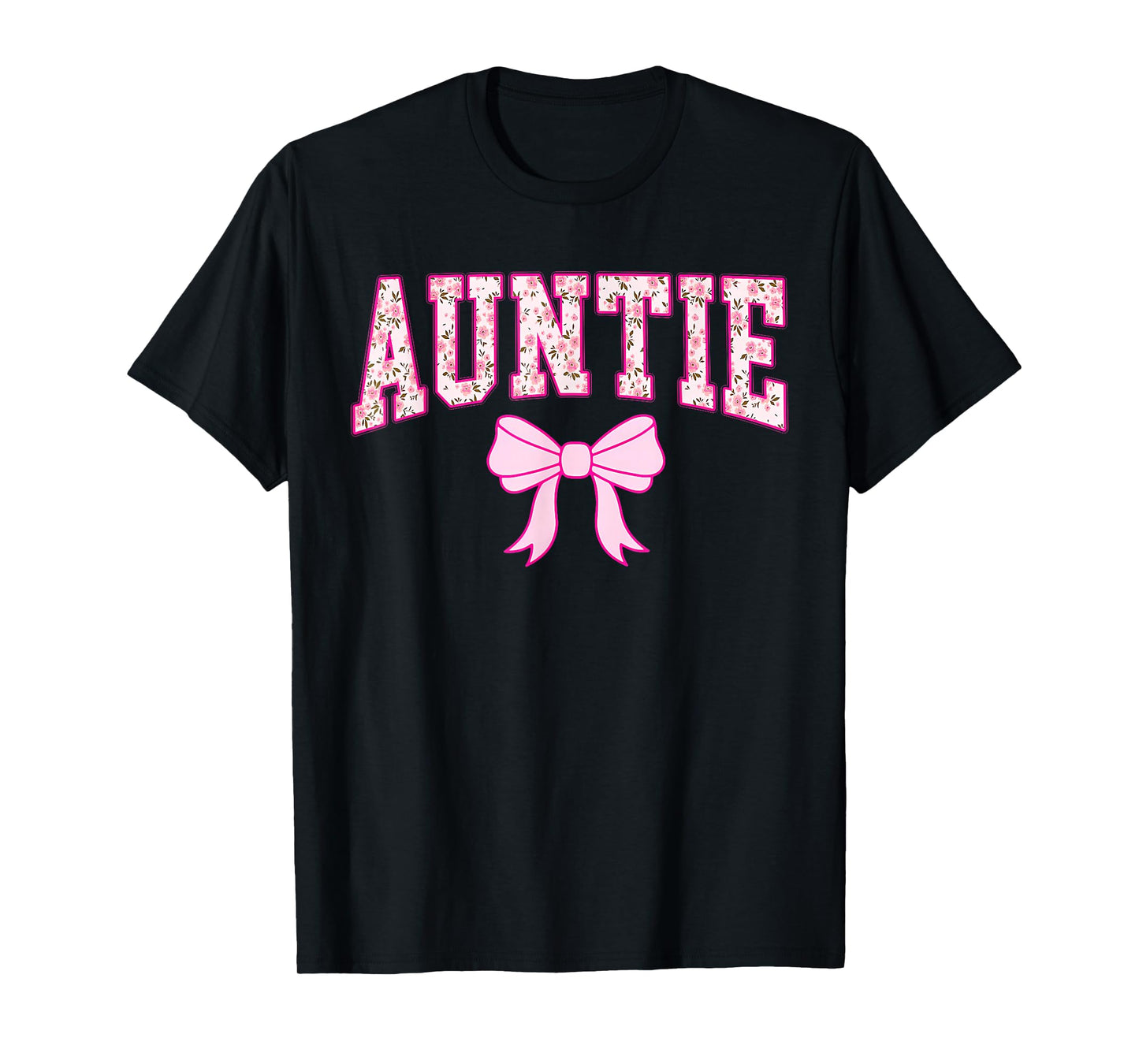 Auntie Coquette Bow Pink Aesthetic Mother's Day Aunt T-Shirt
