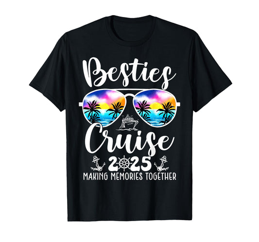 Besties Cruise 2025 Matching Friends Group Cruising Vacation T-Shirt