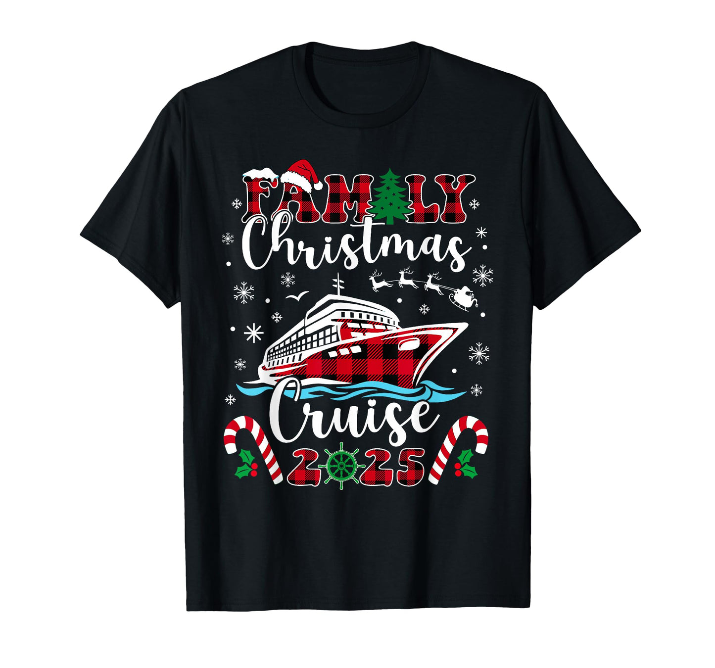 Family Christmas Cruise 2025 Matching Family Cruise Holiday T-Shirt