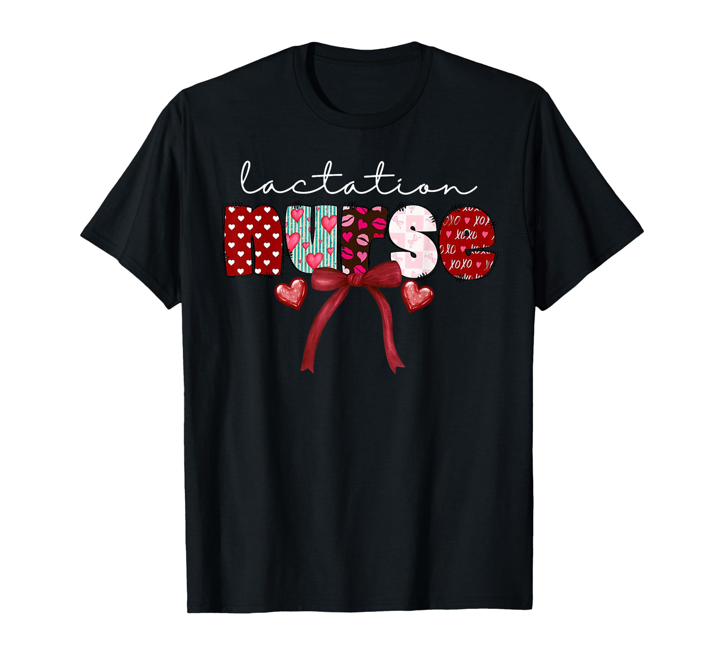 Lactation Nurse Coquette Bow Valentine IBCLC Appreciation T-Shirt
