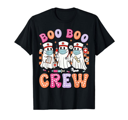 Boo Boo Crew Nurse Funny Halloween Nurse Nursing Girl Women T-Shirt