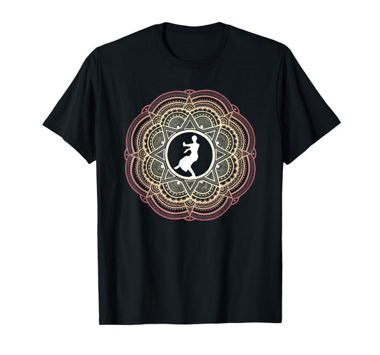 Indian Classical Dance - Mandala Design T-Shirt