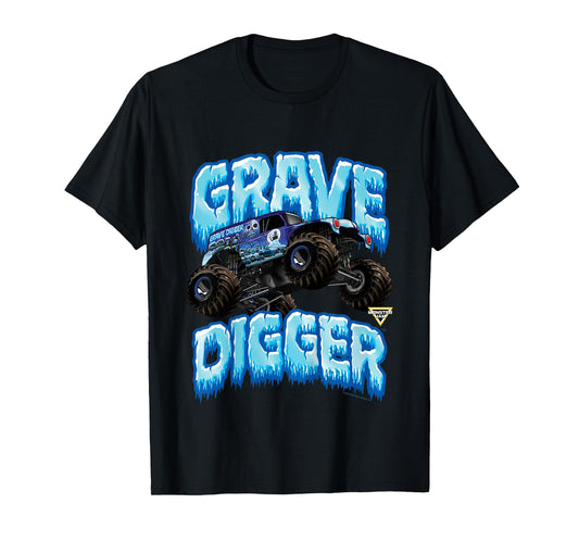 Monster Jam Kids Grave Digger Ice Cold Monster Truck T-Shirt