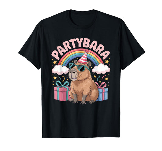 Capybara Birthday for Kids Fun Capybara Party Partybara T-Shirt
