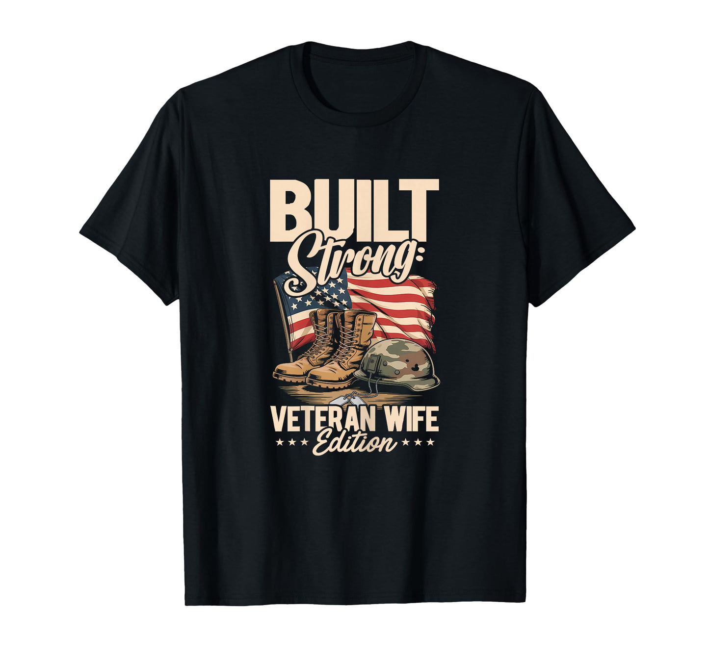 Veteran Wife, Husband Soldier & Saying for Military Women T-Shirt
