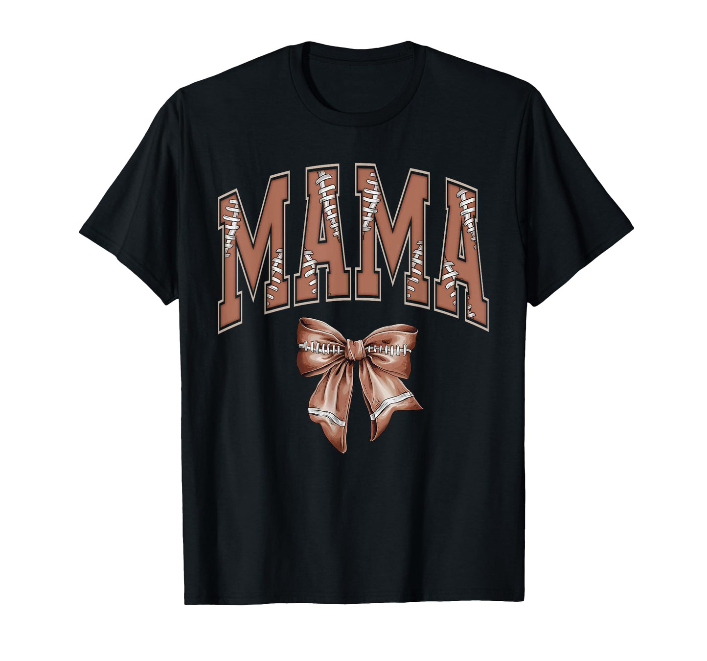 Football Mama Shirt Football Mom Coquette Bow Game Day T-Shirt