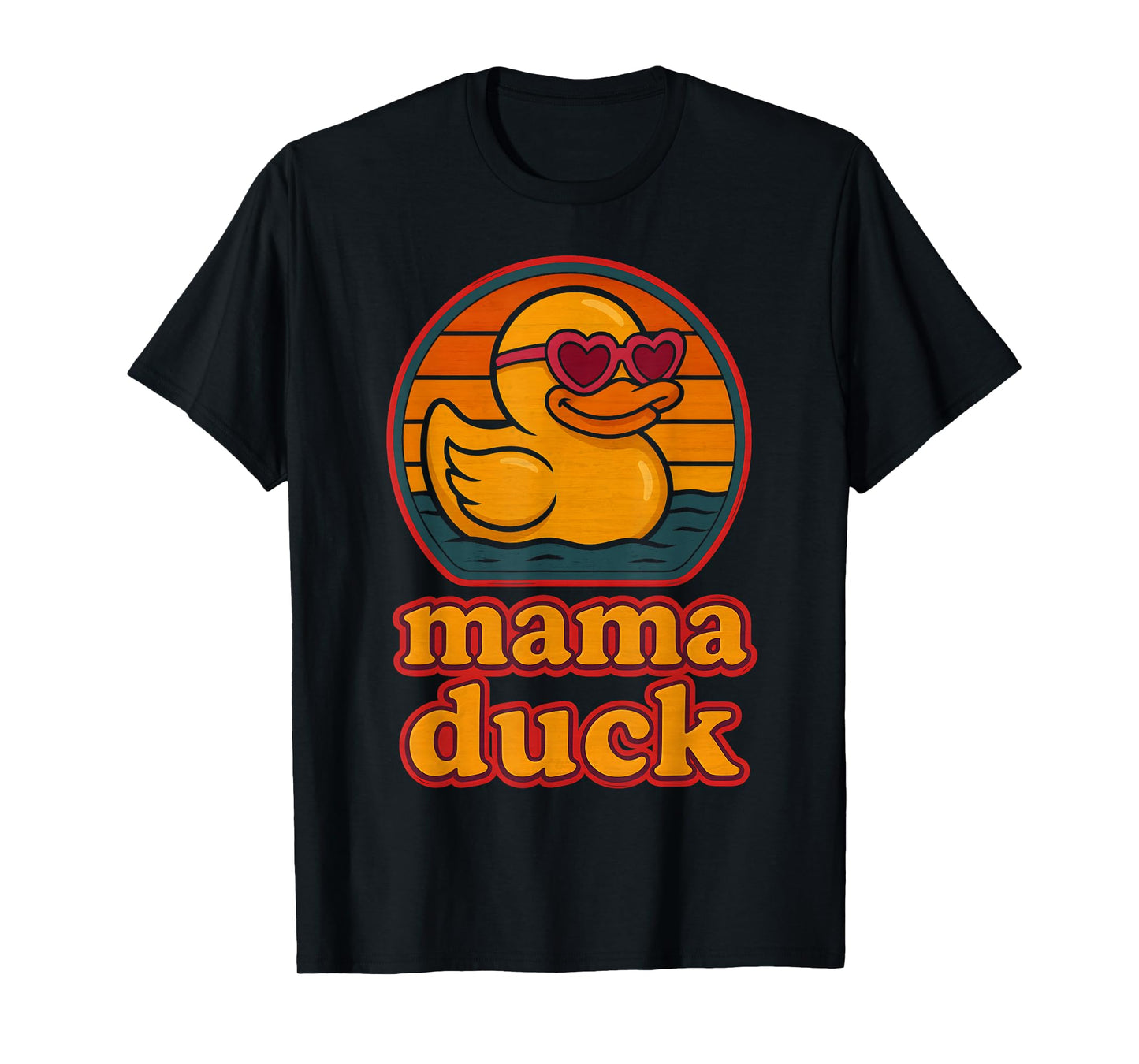 Mama Duck Rubber Duck Vintage Rubber Duckie Birthday Mom T-Shirt