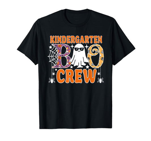 Kindergarten Boo Crew Funny Halloween Teachers Students T-Shirt