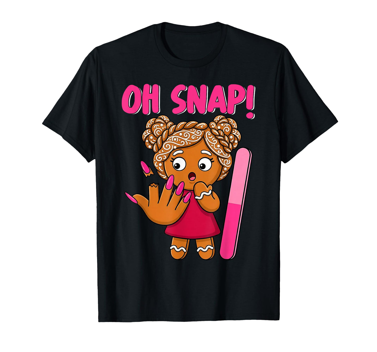 Christmas Oh Snap Broken Nail Funny Gingerbread Xmas T-Shirt