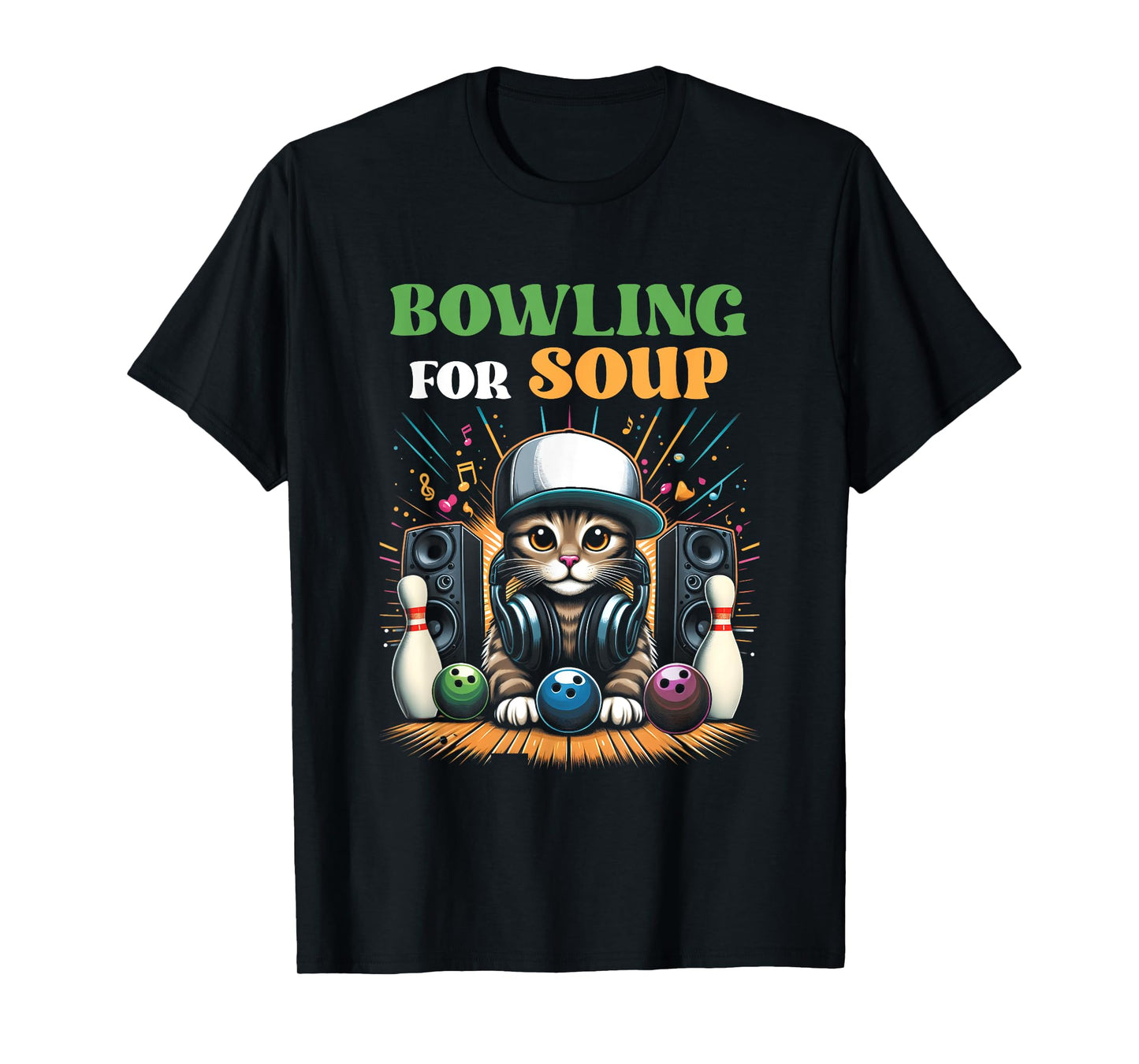 Bowling For Soup Music Cat Style DJ Cat Wearing Headphone Men Women Kids T-Shirt