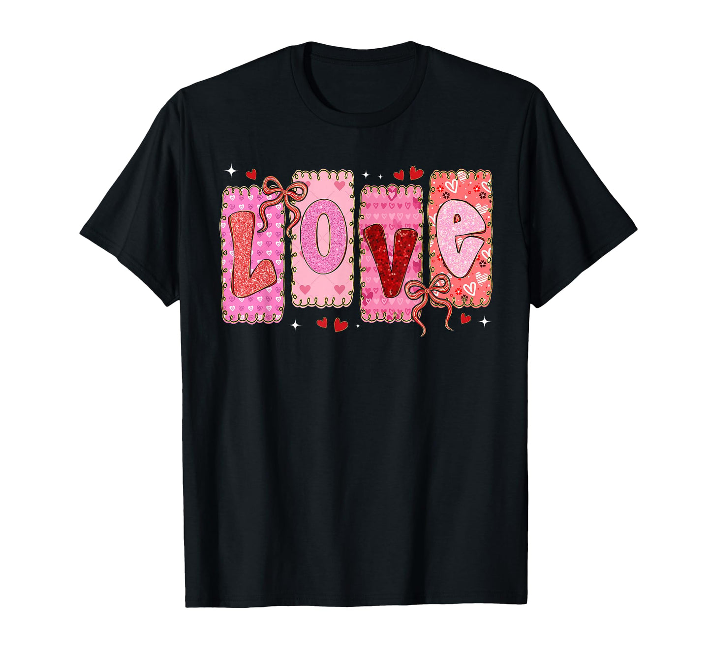 Preppy Love Valentine Pink Coquette Bow Girl Women Kid T-Shirt