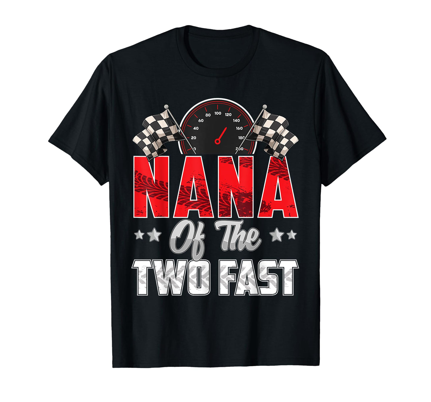 2 year old racing car two fast birthday 2nd Family Nana T-Shirt