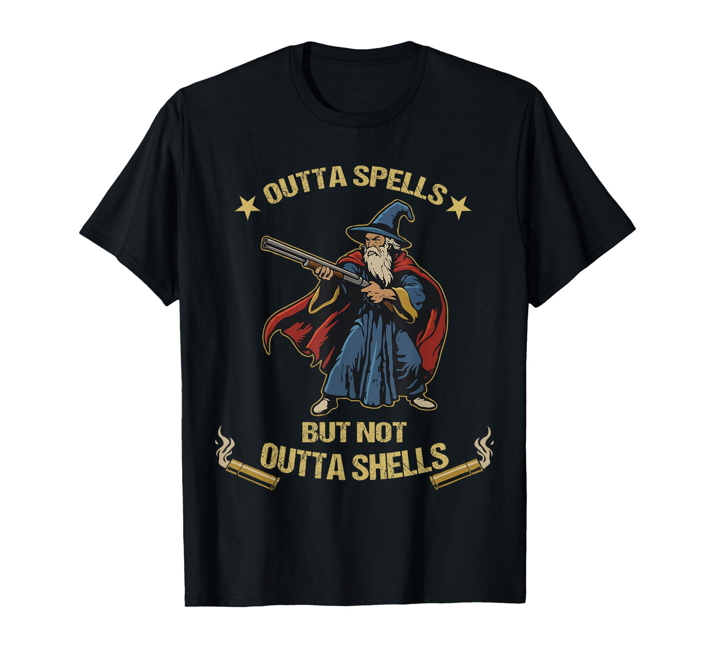 Outta Spells But Not Outta Shells Fantasy Meme Vintage T-Shirt