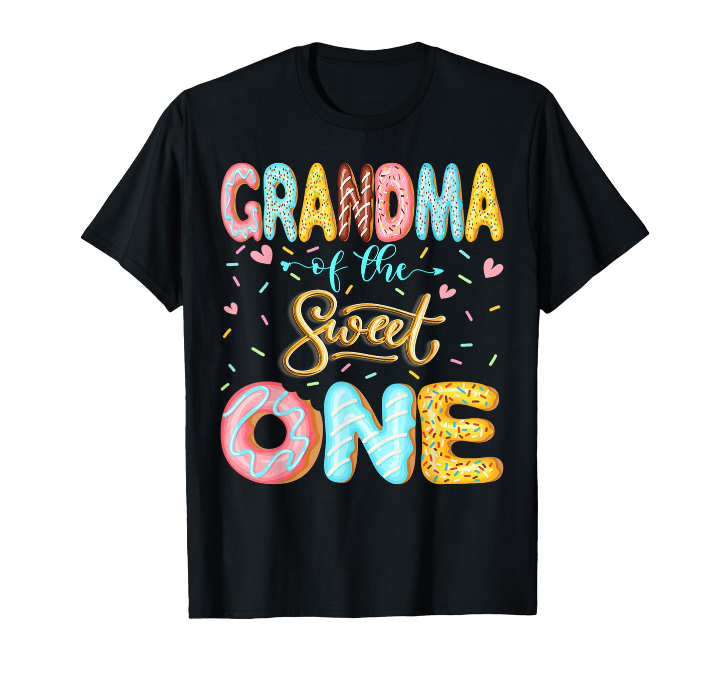 Grandma of The Sweet One 1st Birthday Girl Donut Lover T-Shirt