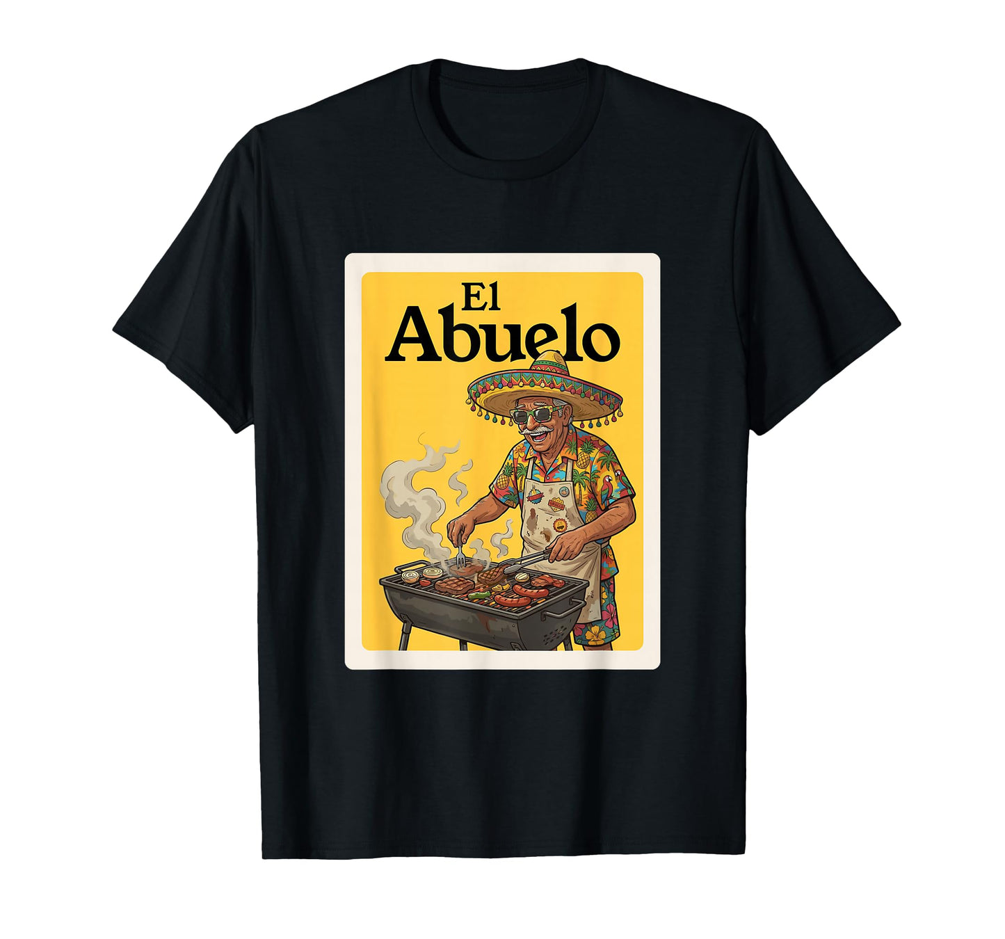 El Abuelo Parrillero Mexican Grandpa Grill T-Shirt