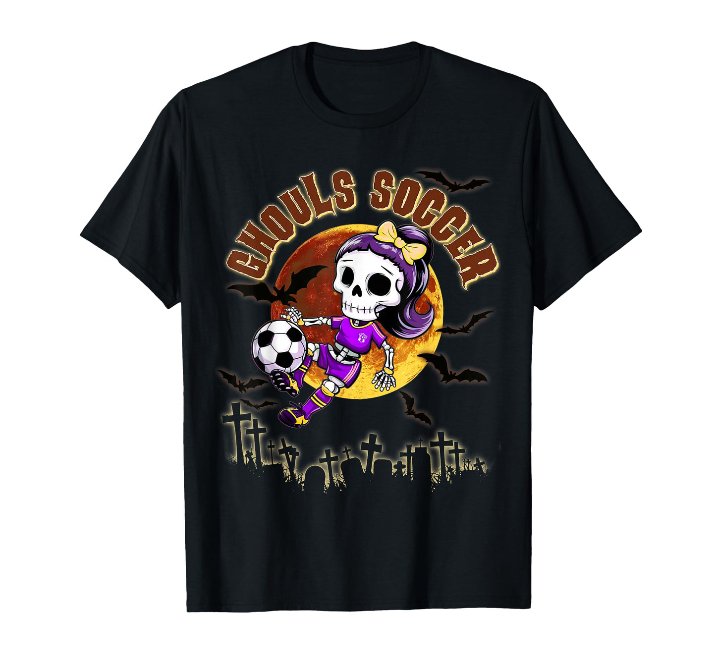 Halloween Soccer Girl for Teen Girls October Trick or Treat T-Shirt
