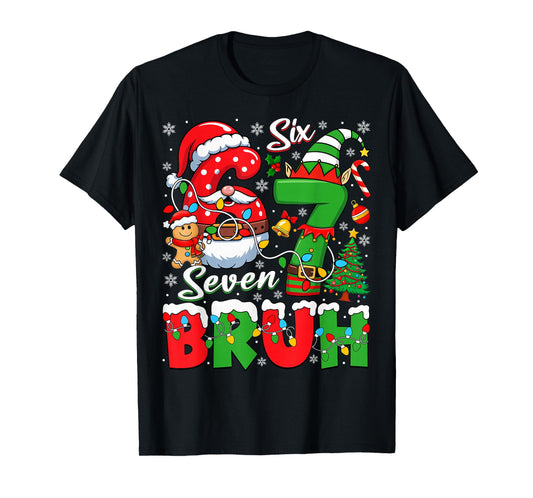 Funny Bruh Six Seven 6 7 Meme Christmas 67 Boy Girl Kids T-Shirt
