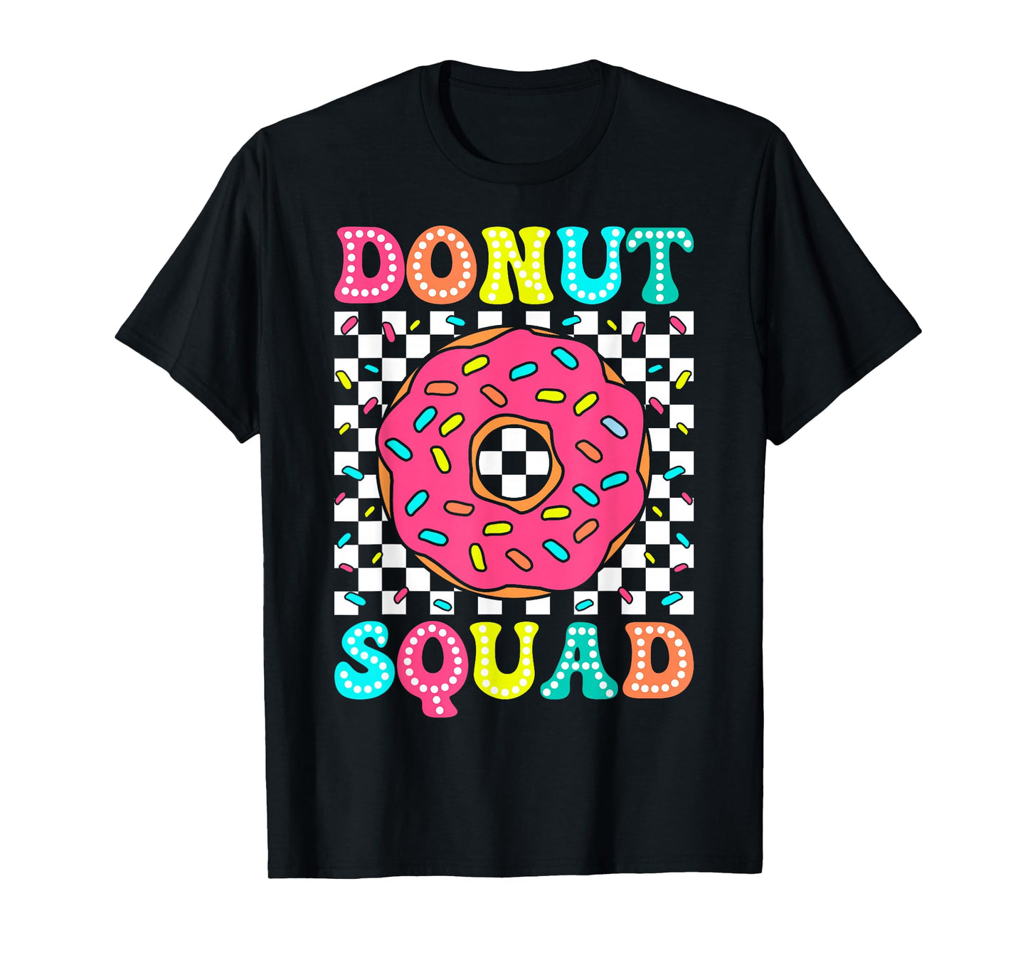 Donut Squad Groovy Donut Lover Birthday Party Girls T-Shirt
