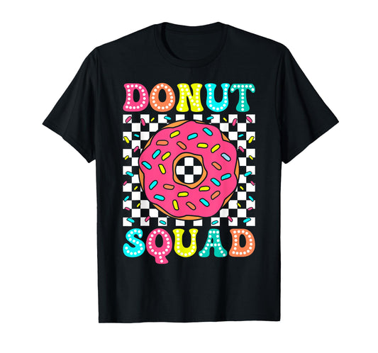 Donut Squad Groovy Donut Lover Birthday Party Girls T-Shirt