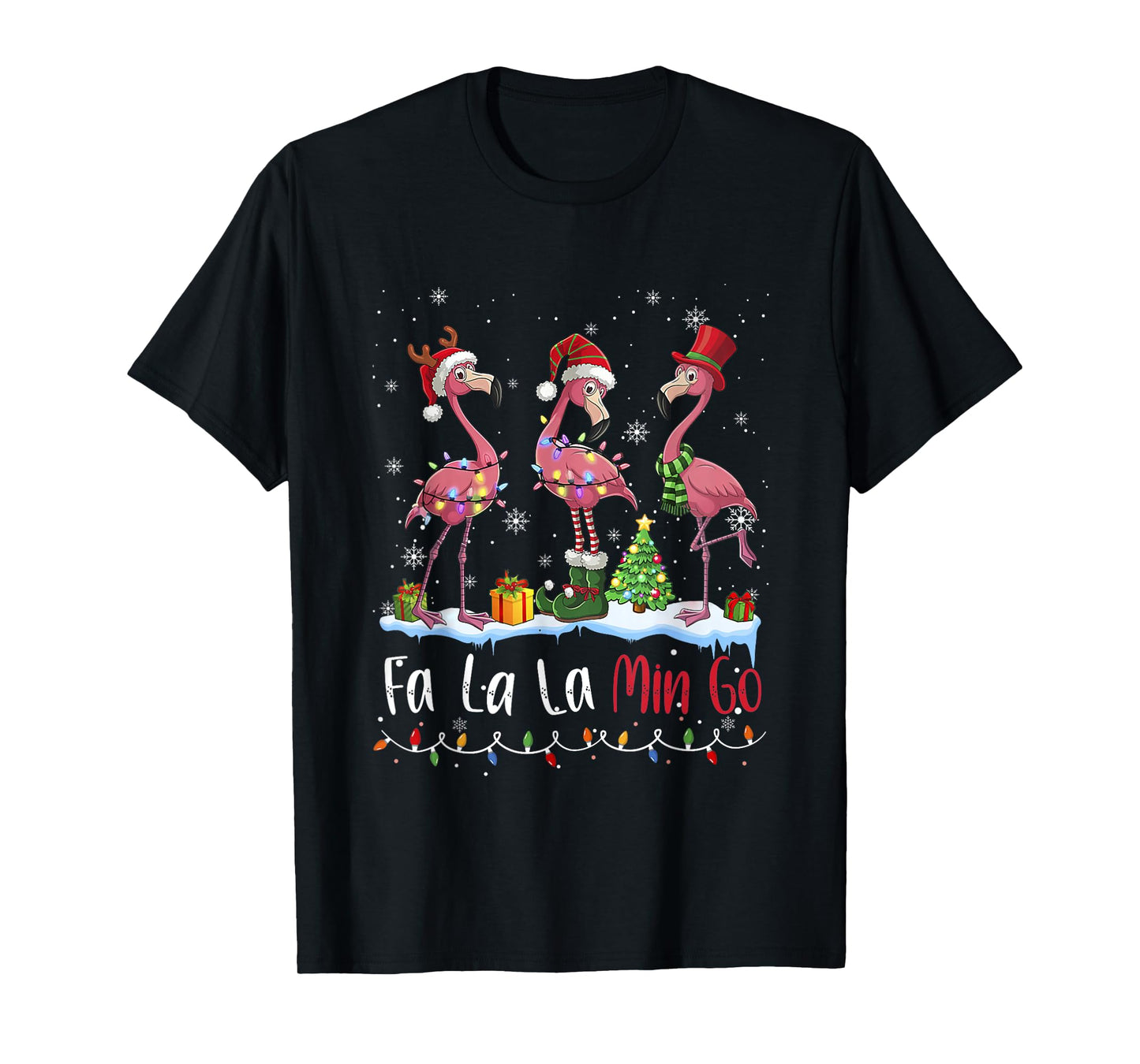 FA La La La Mingo Flamingo Christmas Lover T-Shirt