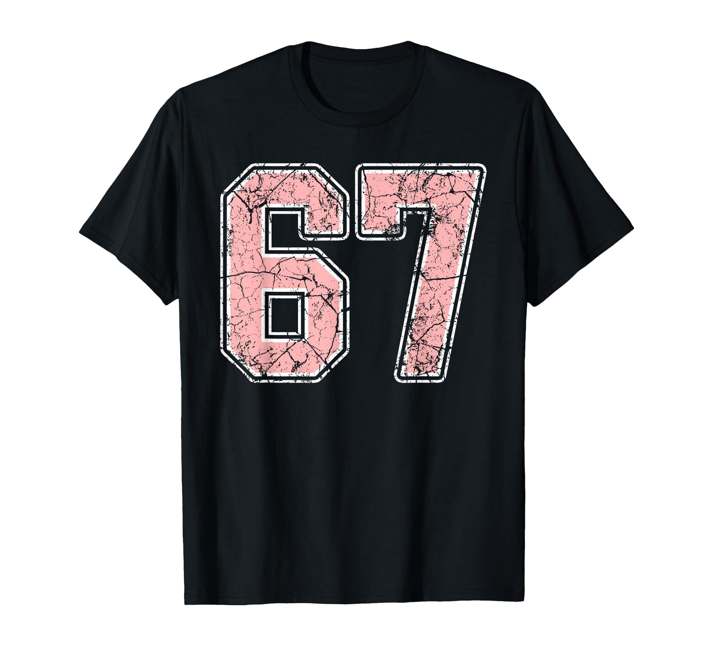 Pink and White Number 67 Jersey Player Uniform #67 Fan T-Shirt