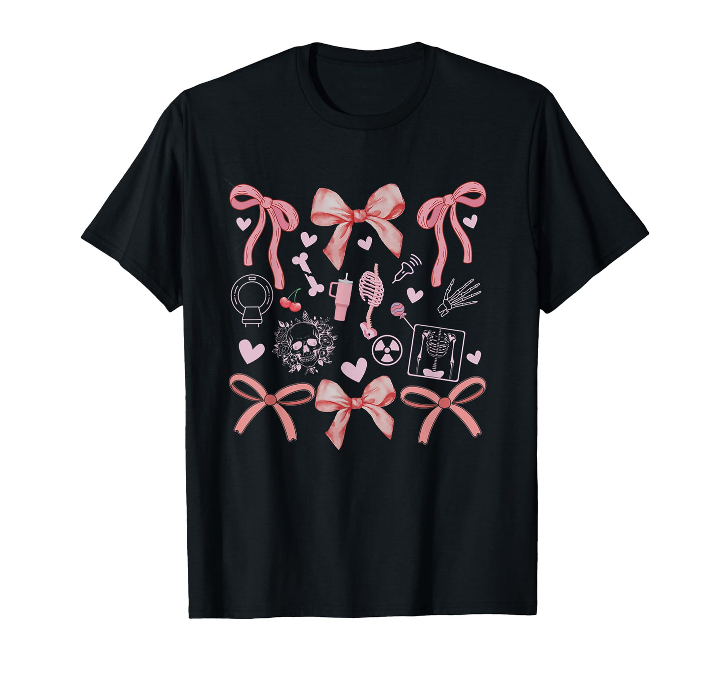 Women Radiology Coquette Bows XRay Tech Graduation MRI Tech T-Shirt