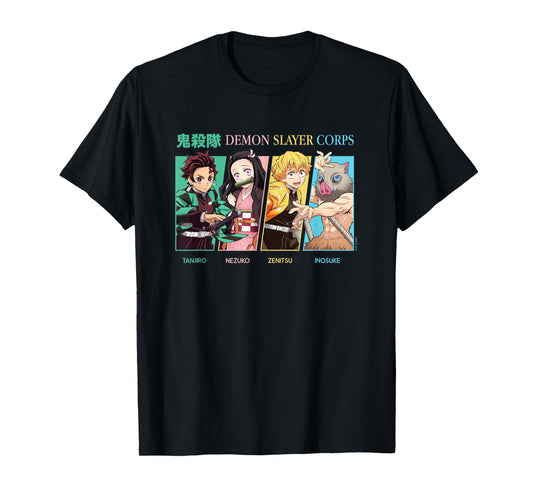 Demon Slayer: Kimetsu no Yaiba Tanjiro Nezuko Corps Portrait T-Shirt