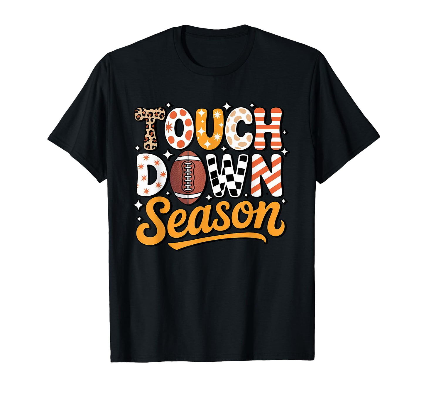 Touchdown Season Football Game Day Fall Sports Women Girls T-Shirt