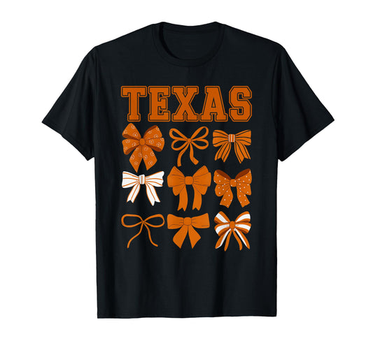 Texas TX Women Toddler Girls Coquette Bow Y2K State Pride T-Shirt