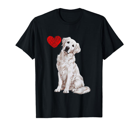Love White English Cream Golden Retriever Mom Dog Puppy T-Shirt