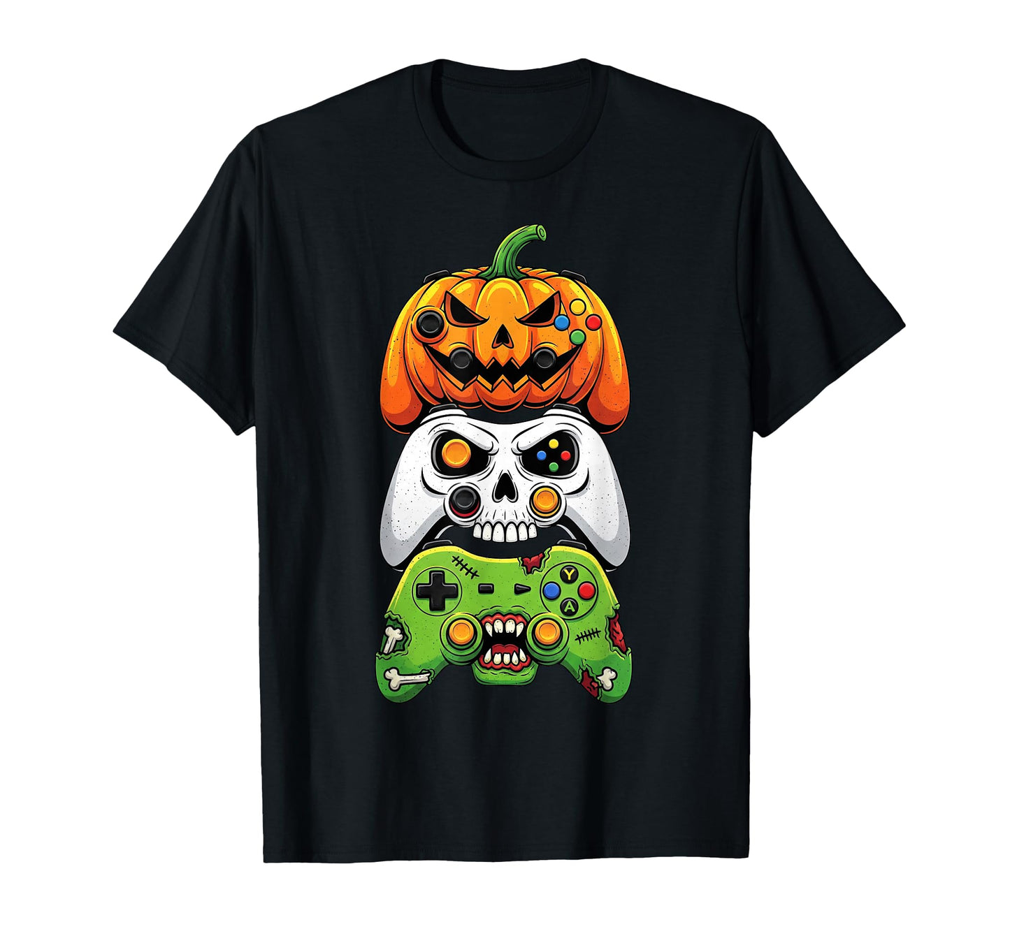 Spooky Halloween Gaming Controller Gifts for Men Women Kid T-Shirt